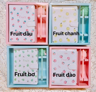 Combo sổ weekly planner + bút cục bông cute
