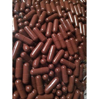 1000 viên nang rỗng màu nâu đỏ size số 0