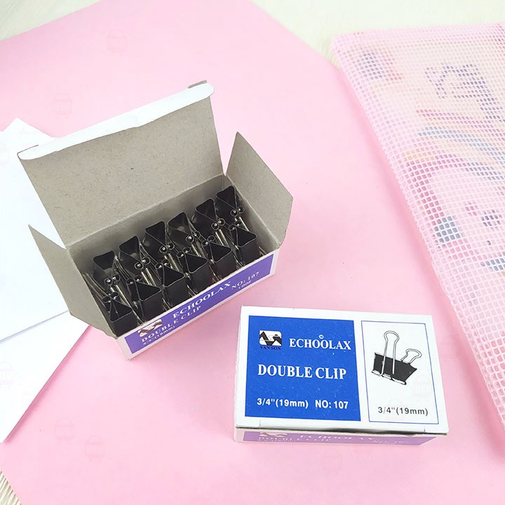 Hộp 12 kẹp bướm ✅ FREESHIP 🚛 Có video thật 🎥 Hộp 12 kẹp bướm giấy tờ nhiều kích thước Echoolax giá rẻ - Phát Huy Hoàng