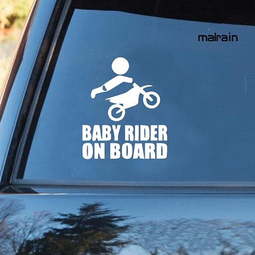 Miếng Dán Trang Trí Xe Hơi Hình Chữ Baby Rider On Board Độc Đáo