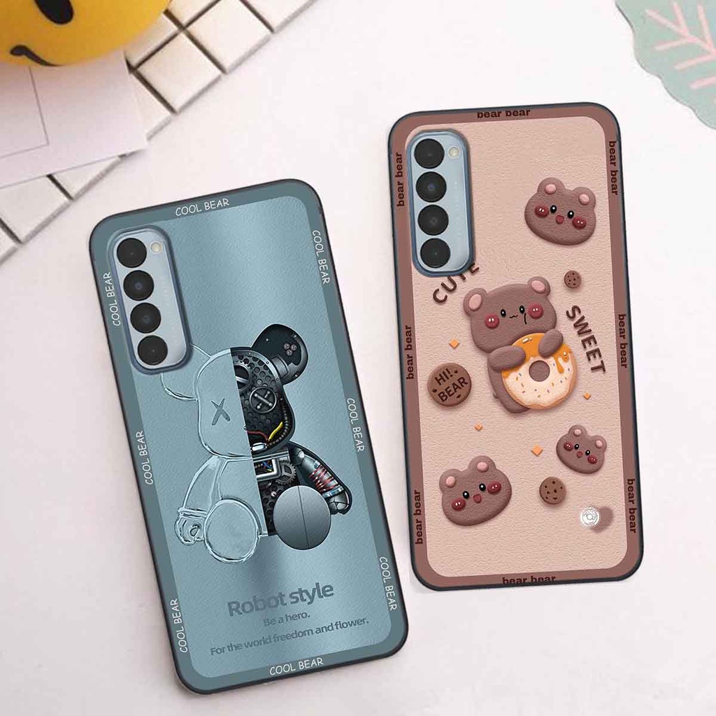 Ốp Oppo Reno4 /  Reno4 Pro / Reno 4 bear brick, gấu đáng yêu, dễ thương