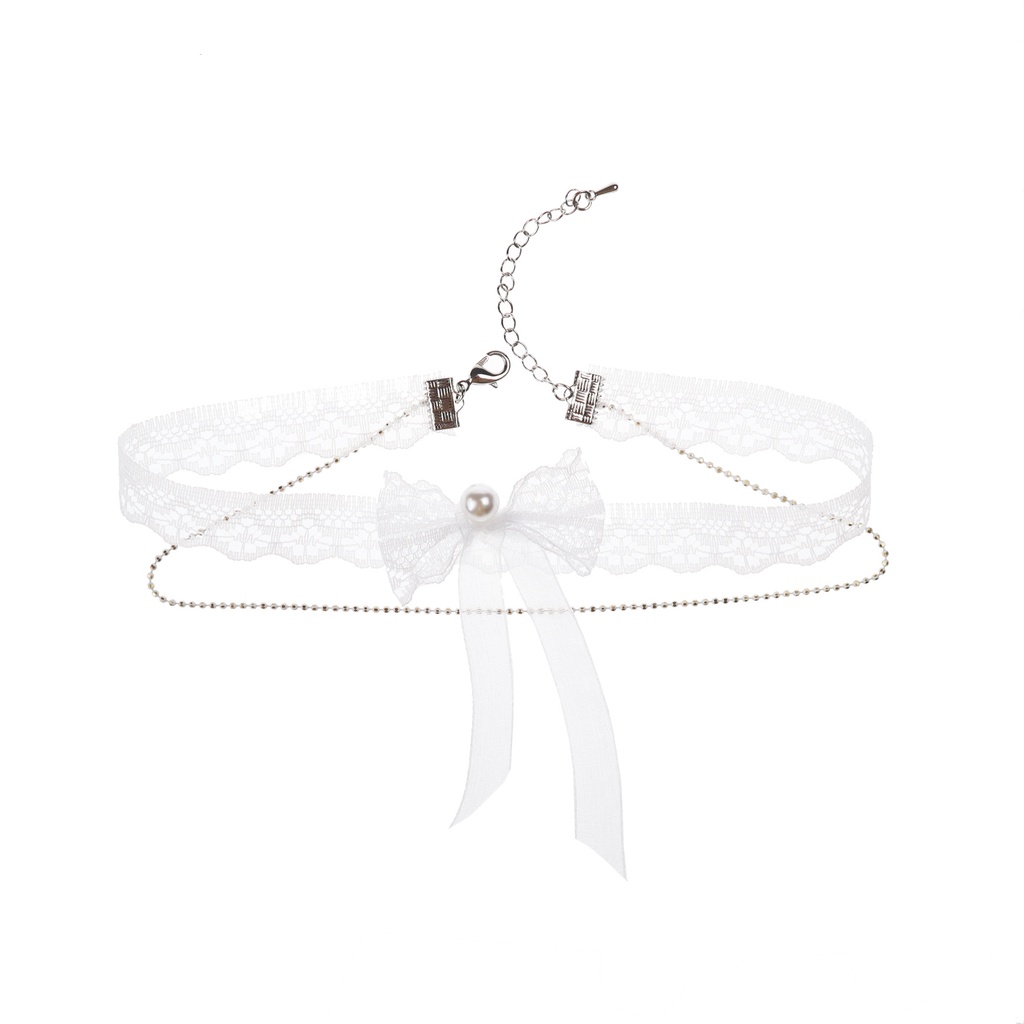 Choker Ren Trắng Đeo Cổ Kiểu Dáng Mới