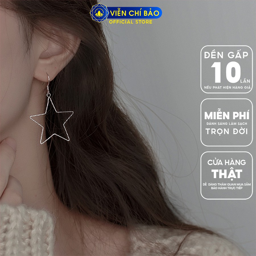 Bông tai bạc nữ ngôi sao hy vọng chất liệu bạc 925 thời trang phụ kiện trang sức nữ thương hiệu Viễn Chí Bảo B000226x