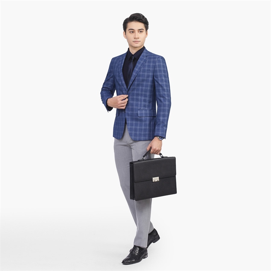 Áo blazer ARISTINO hiệu ứng kẻ caro thời thượng, thiết kế tinh tế, tỉ mỉ - ABZ00201