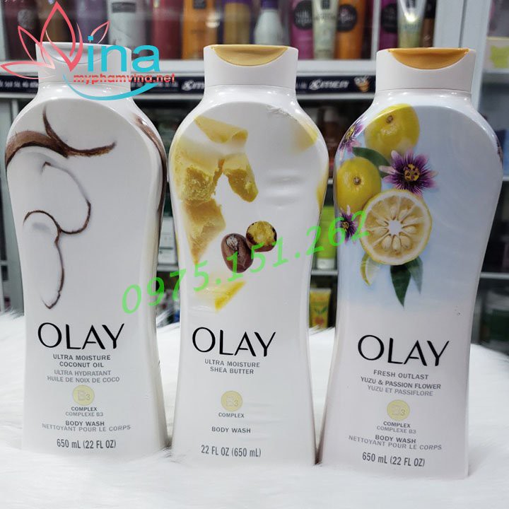 Sữa tắm dưỡng ẩm da hương dừa Olay Ultra Moisture Coconut Oasis Body Wash 650ml (Mỹ)
