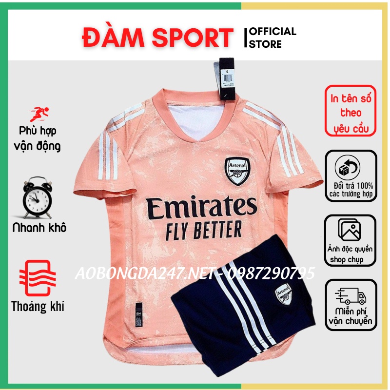 Áo Bóng Đá Arsenal 2021 , Áo Đá Banh Màu Vàng Cam Mới Nhất Xịn Xò