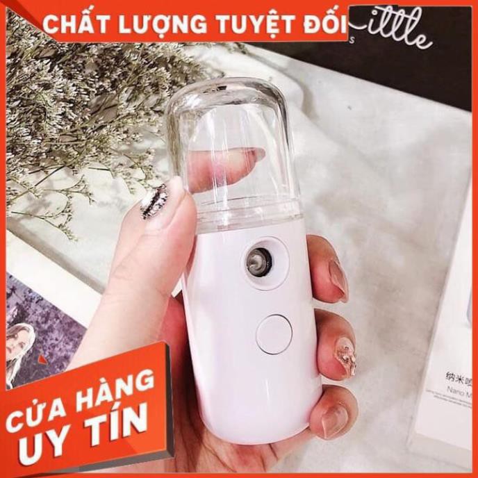 Máy Phun Sương Cầm Tay Xịt Khoáng MINI NANO Chính Hãng - Bản Full Phụ Kiện Cáp Sạc