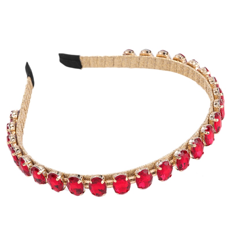 Flgo Băng Đô Đính Đá Hình Oval Nhiều Màu Sắc Phong Cách Baroque