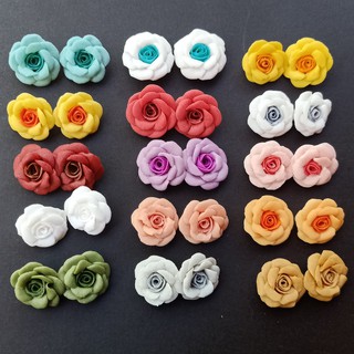 Hoa hồng fan 2 màu - Hoa bột đính móng HH20