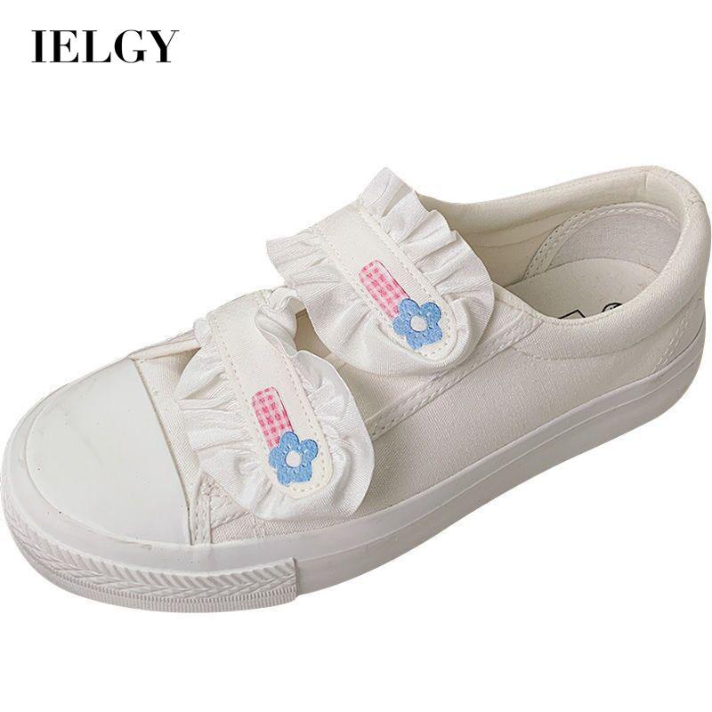 Giày thể thao IELGY vải canvas thời trang phong cách Hàn Quốc cho nữ