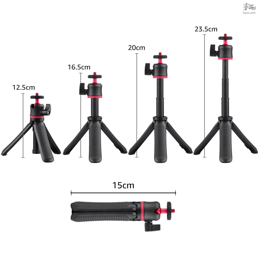 Giá Đỡ Ba Chân Mini Cầm Tay Đầu Bi 1 / 4 Inch Có Thể Kéo Dài Và Kéo Dài Để Bàn | BigBuy360 - bigbuy360.vn