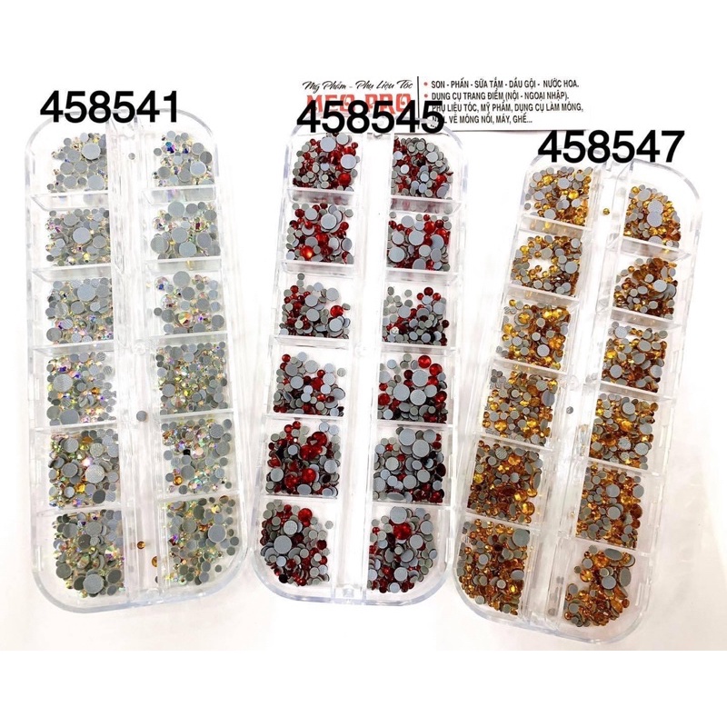 khay đá yhb chân lưới mx màu mx size (hơn 1500 viên) đính trang trí móng tay chân
