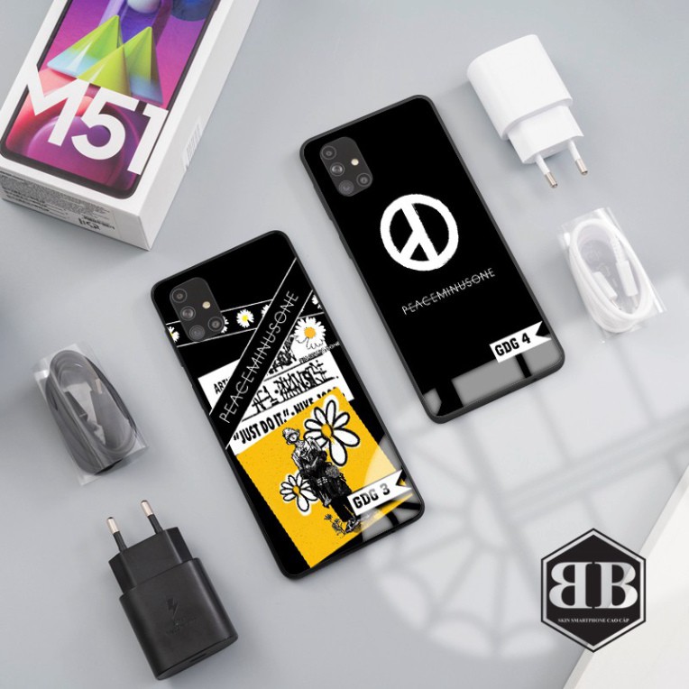 Ốp lưng kính cường lực Samsung Galaxy M51 hoa cúc hot trend