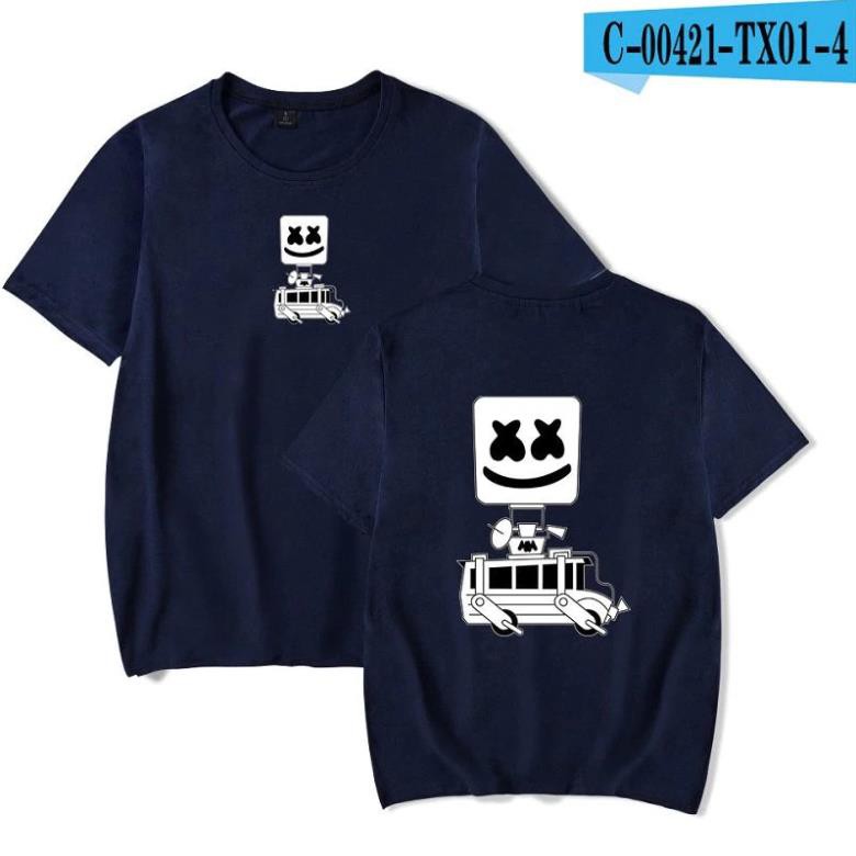 SALE- Áo thun cotton ngắn tay in họa tiết game docom MARSHMELLO Big Size 4XL - HÀNG CHUẢN