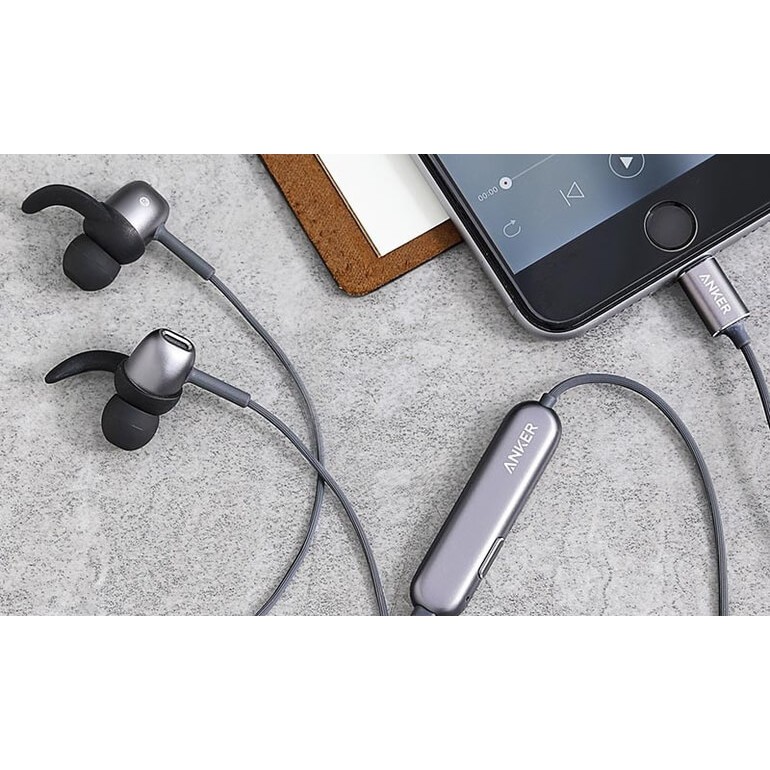 Tai Nghe Bluetooth Thể Thao Anker SoundBuds Digital IE10 Kết Nối Cổng Lightning - A3011H41 (Bạc)