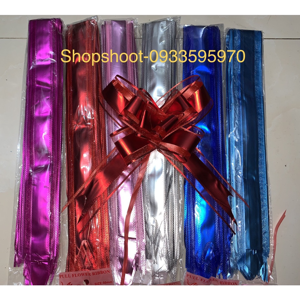 QUÀ TẶNG - NƠ RÚT 5CM VIỀNG VOAN SIÊU ĐẸP