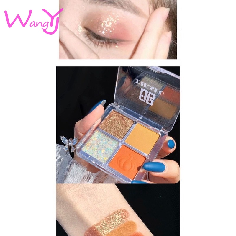 Bảng Phấn Mắt 4 Màu Sắc Hiệu Ứng Lì/ Ánh Ngọc Trai Lấp Lánh Meibaoge