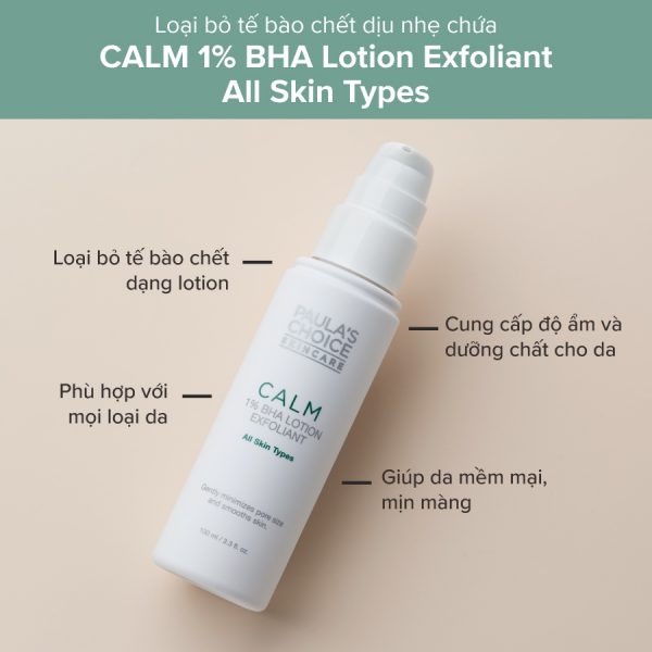 Lotion tẩy da chết dịu nhẹ cho da nhạy cảm Paula's Choice 1% BHA Exfoliant 30ml