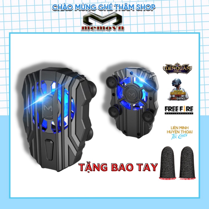 Quạt tản nhiệt điện thoại Memo FL01, làm mát nhanh cho điện thoại gaming game thủ mobile pin 700mah có LED RGB Memovn