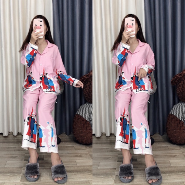 BỘ LỤA THÁI IN CHÂN - TAY DÀI