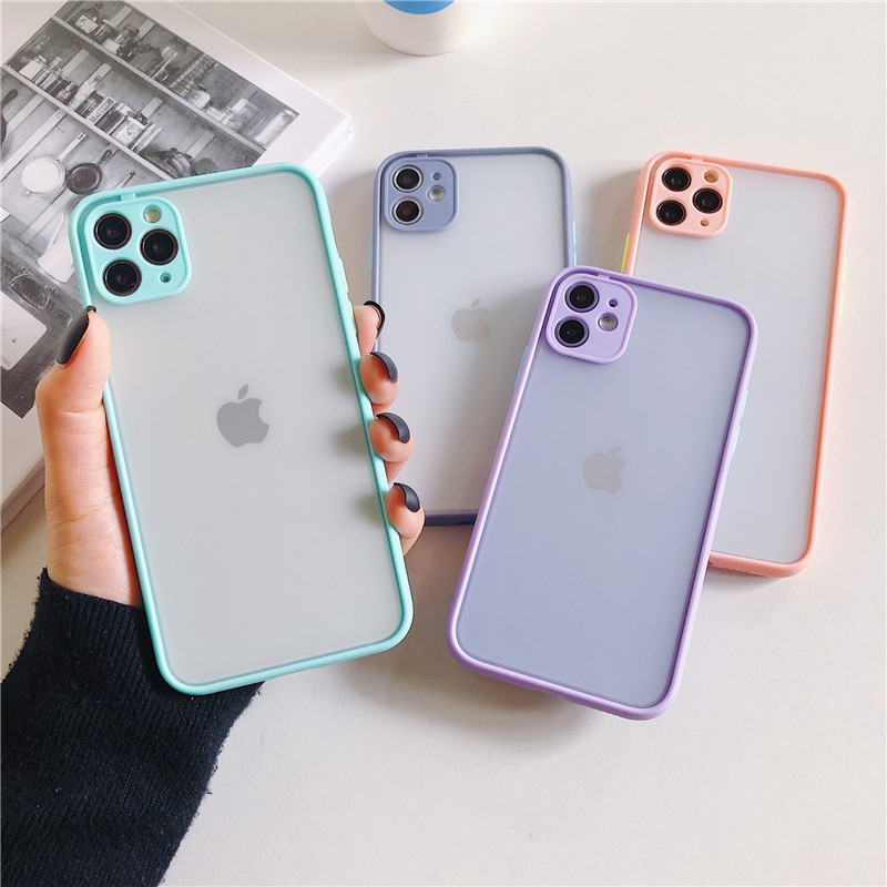 Ốp lưng iPhone 7 8 7 Plus 8 Plus X Xs Xr XsMax iPhone 11 11 Pro 11 Promax nhám bảo vệ camera màu pastel đang cực hot