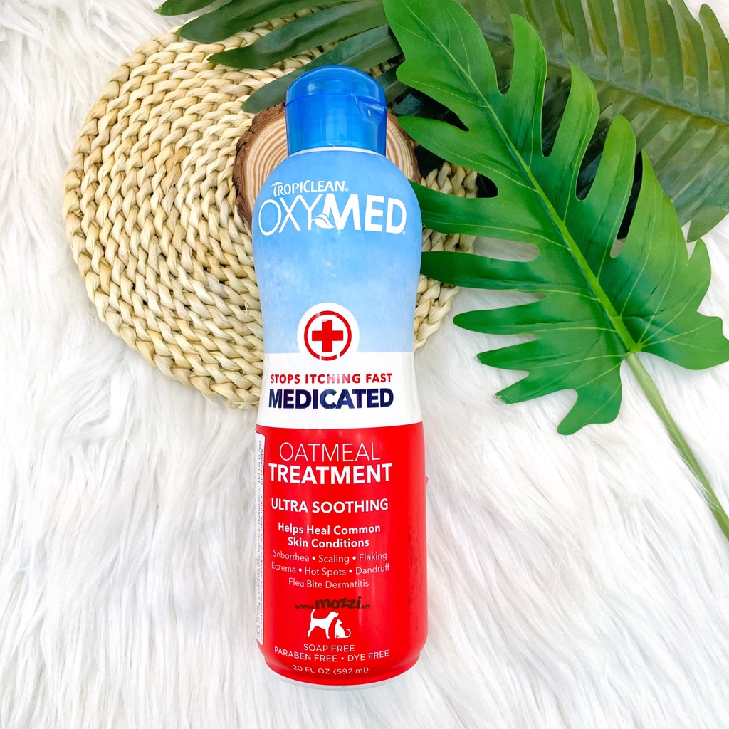 Tropiclean Oxymed Dầu ủ đặc trị viêm da, nấm, ngứa cho chó 592ml