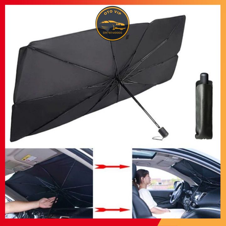Ô che kính lái xe ô tô - Dù che nắng kính lái chống nắng hiệu quả, tiện lợi
