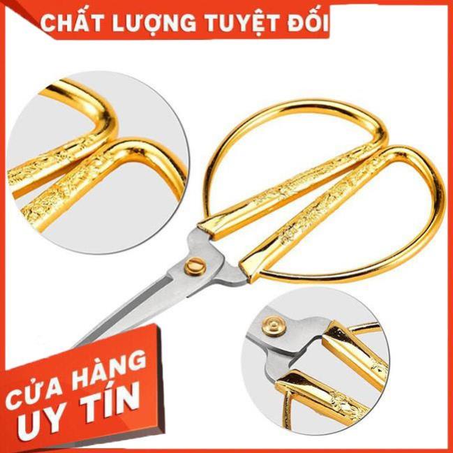 Kéo Cắt Thực Phẩm, Kéo Cắt Gà Cán Vàng Vảy Rồng Siêu Bén