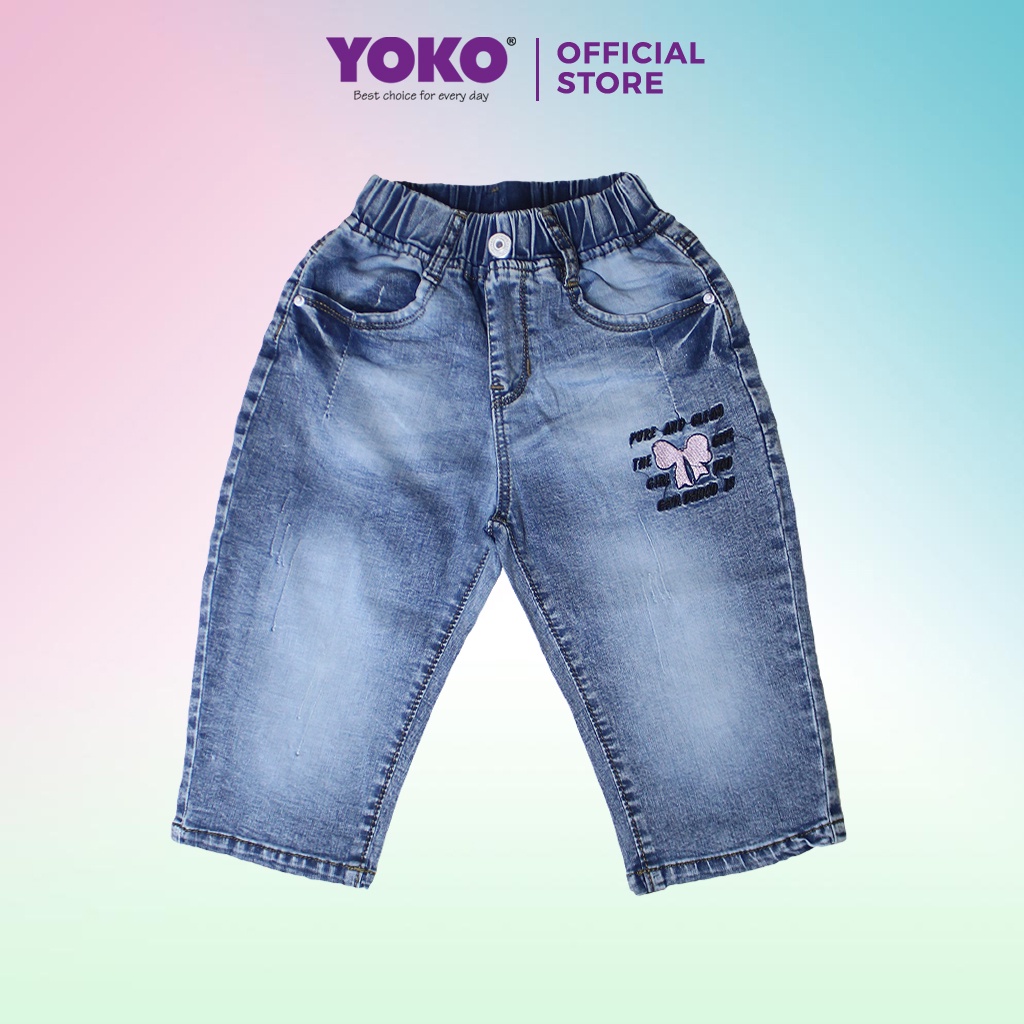 Quần Jean Lửng Cho Bé Gái (3-12 Tuổi) YOKO KID’S FASHION JE122