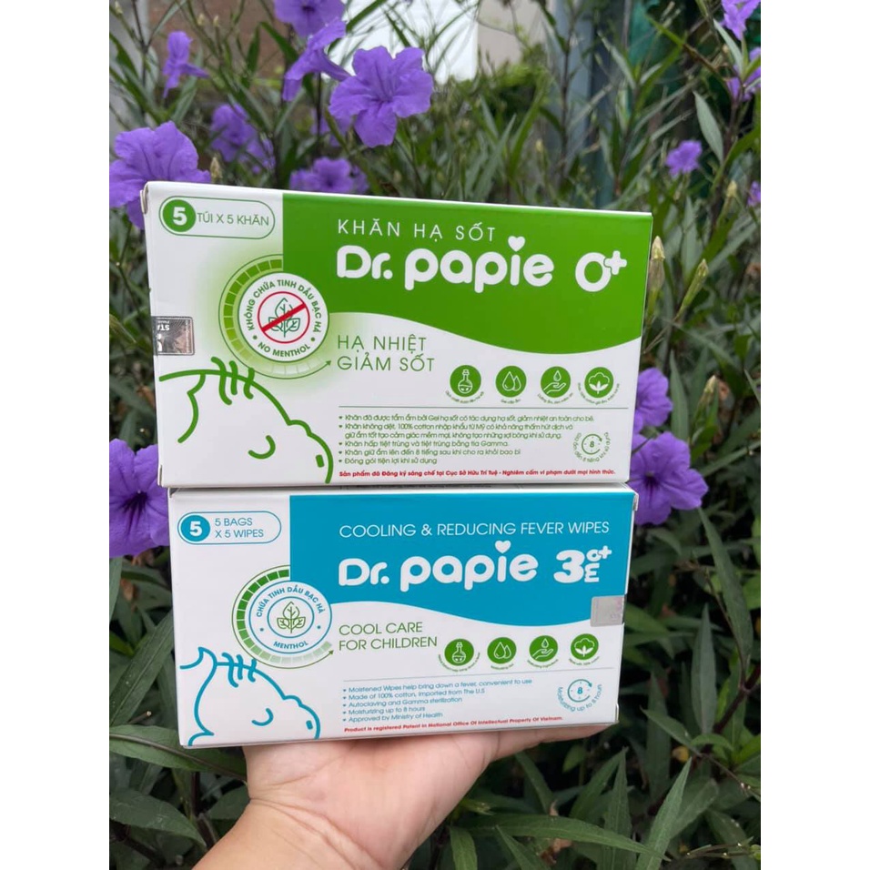 Khăn hạ sốt Dr.Papie cho bé