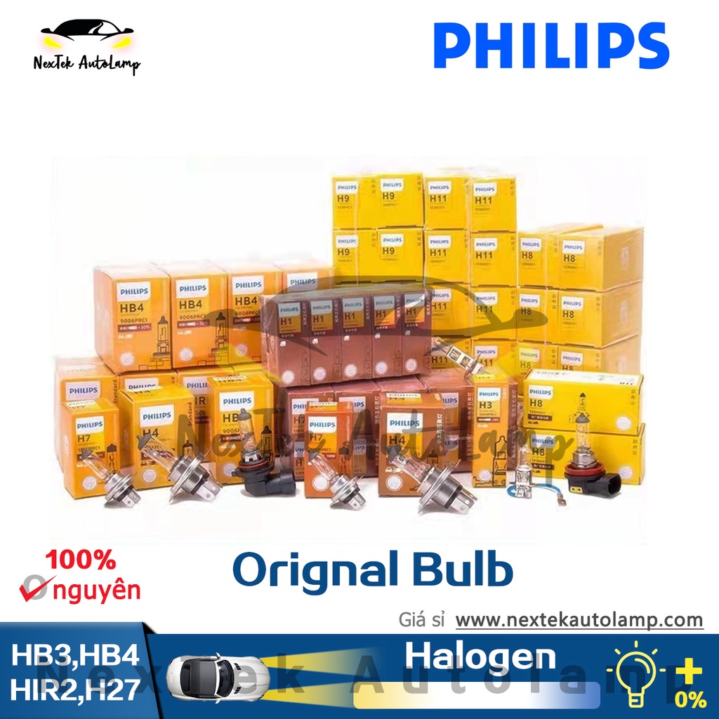 Philips Original Standard Bulb H10 H11 H13 HB3 HB4 9005 HIR2 HS1 H27W Bóng đèn Pha ô Tô Halogen(1 bóng đèn)