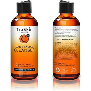 Sửa rửa mặt -Tẩy trang truskin-VitaminC 120ml chống lão hóa cho mọi loại da, hàng xách tay Mỹ