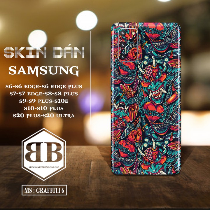 Dán Skin điện thoại SamSung s6 s6 edge s6 edge plus s7 s7 edge s8 s8 plus s9 s9 plus s10 s10 plus s10e s20 plus s20ultra