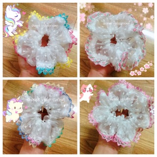 Sỉ cột tóc Scrunchies tiểu thư  - Scrunchies ren hoa voan - công chúa