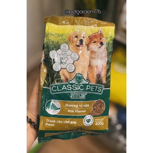 Thức Ăn Cho Chó Con Hạt Classic Pets Puppy 400g Vị Sữa