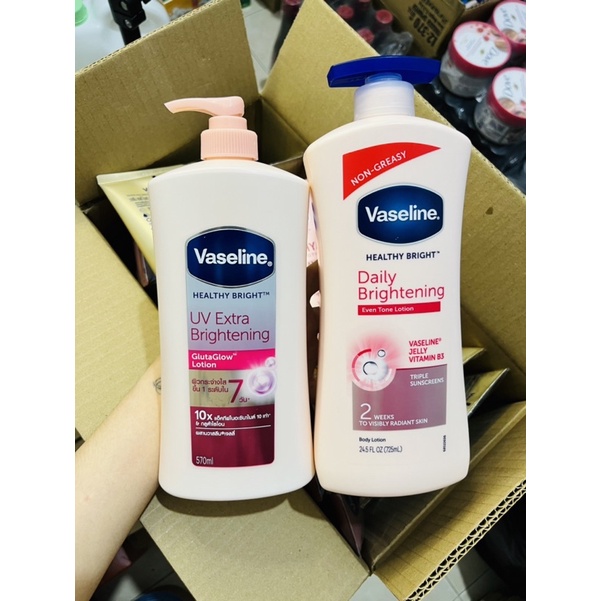 Sữa dưỡng thể Vaseline Hà Linh bản Mỹ sx tại Ấn dưỡng trắng da 725ml