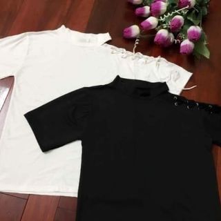 Áo thun đan dây 1 bên vai ulzzang