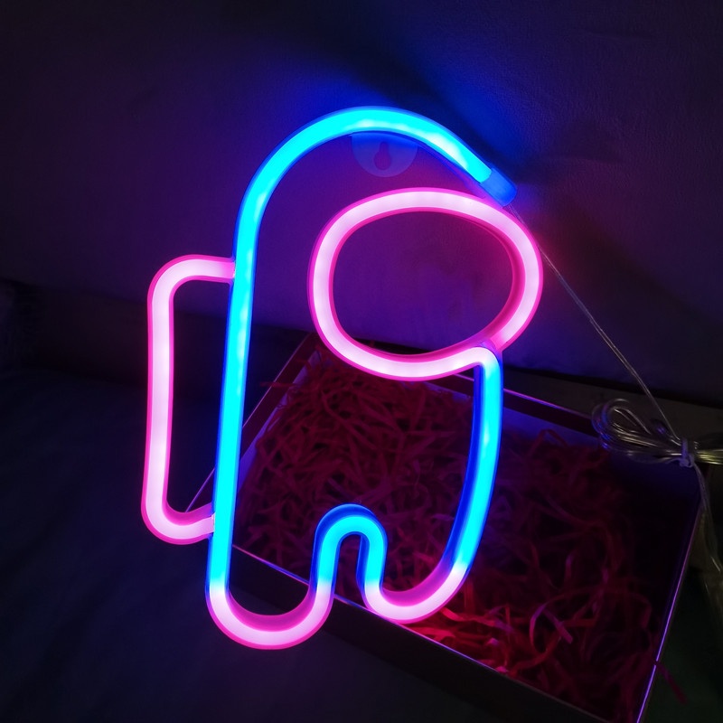 ĐÈN NEON TRANG TRÍ KIỂU AMONG US ĐÁNG YÊU