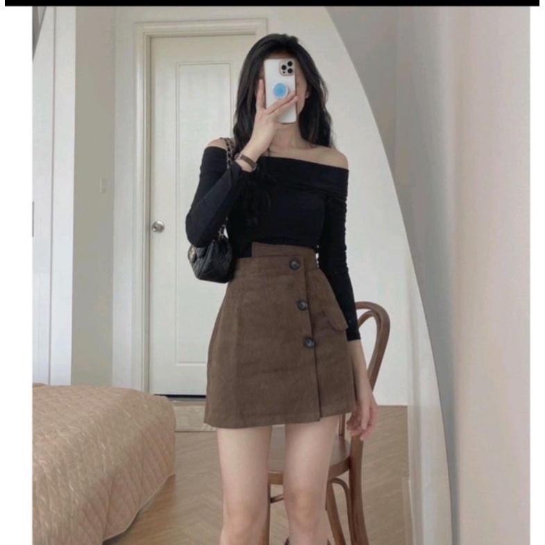 ÁO LEN TĂM TRỄ VAI THU ĐÔNG SEXY - CT2222