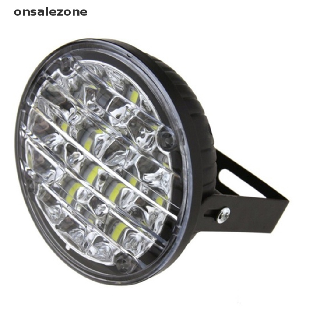 2 Đèn Led Tròn 12V 18 Bóng Phá Sương Mù Cho Xe Hơi