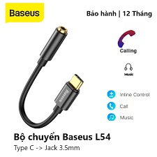 ✔giảm giá ✔đầu chuyển -Jack chuyển tai nghe chân TYPE-C sang chân 3.5mm-hỗ trợ đàm thoại-Baseus L54