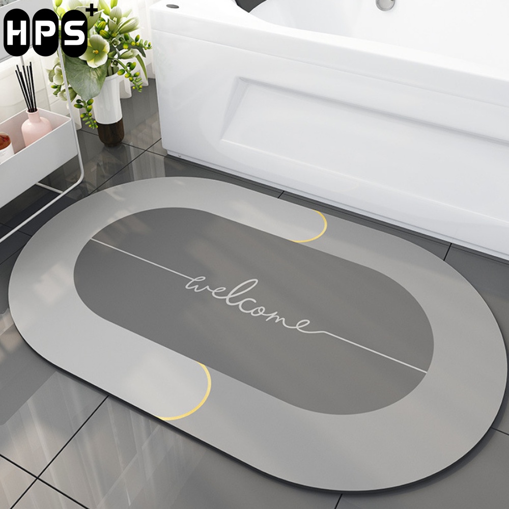 Thảm lau chân nhà tắm 4 lớp cao cấp chất liệu cao su siêu thấm hút,mau khô,chống trơn trượt kích thước 40*60cm