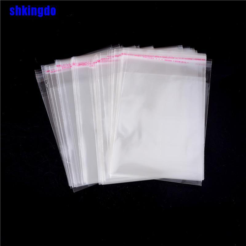 Set 100 túi nhựa đựng trang sức trong suốt tự dính tiện dụng
