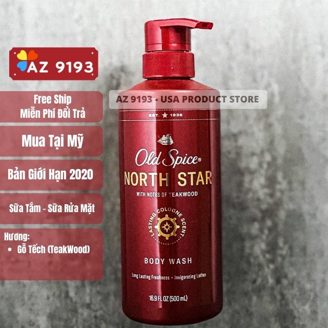 [Mua Tại Mỹ] Sữa Tắm Old Spice 500 ml  - Hàng Cao Cấp, Hương Thơm Độc Đáo, Lưu Hương Lâu - AZ 9193