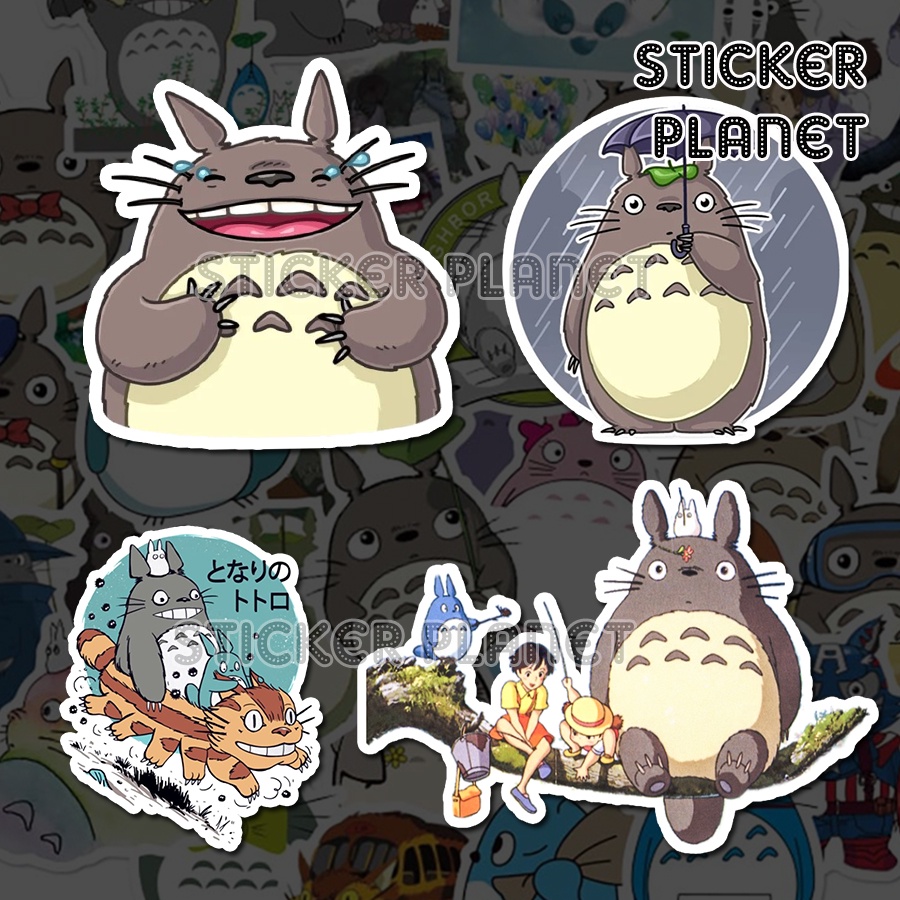 Bộ sticker TOTORO chống thấm nước trang trí mũ bảo hiểm, đàn, guitar, ukulele, điện thoại laptop