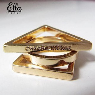 Set 3 chiếc nhẫn Ayyufe mạ vàng sang trọng