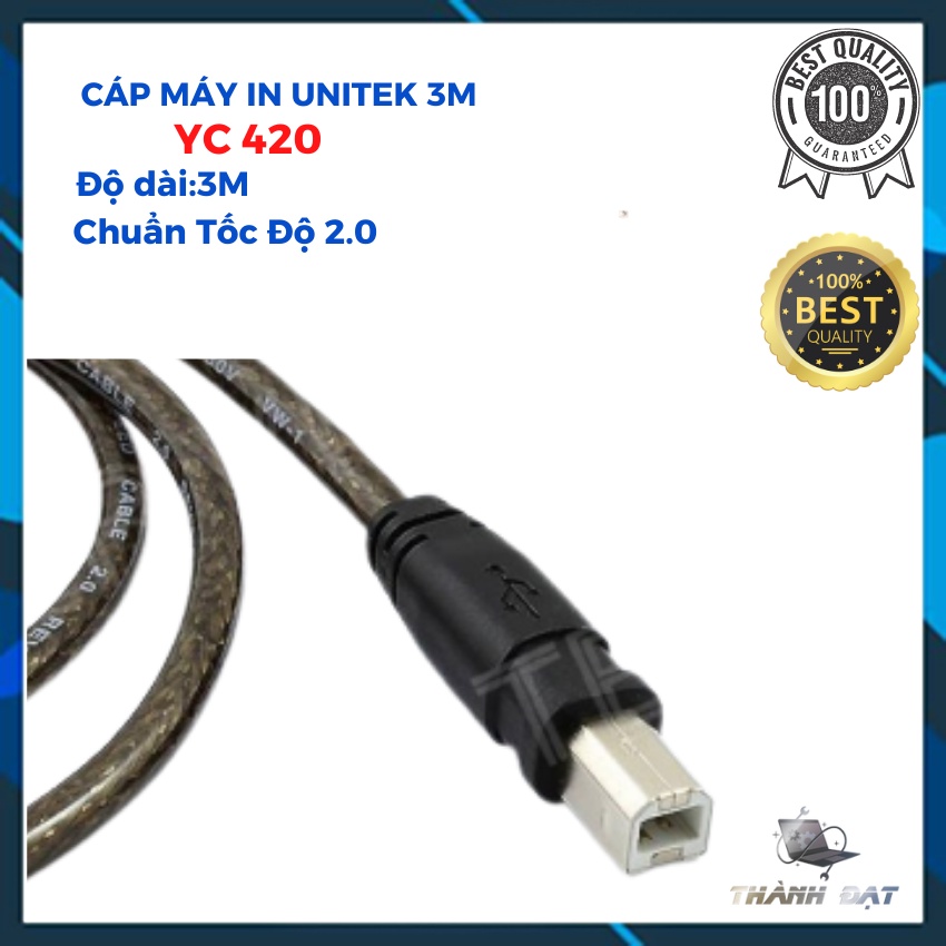 Cáp máy in 3m Unitek - YC420