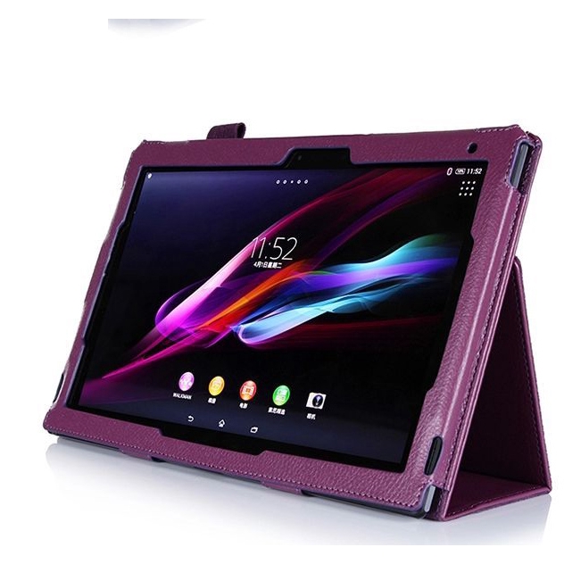 Bao da máy tính bảng bằng PU có giá đỡ đứng được cho Sony xperia tablet z z2 z4 sonyz4