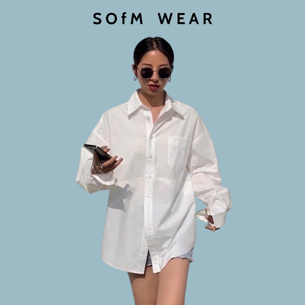 Áo Sơ Mi Trắng Oversize Sofm Wear