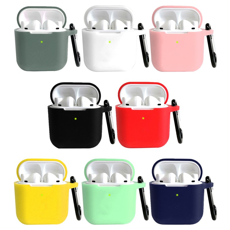 Vỏ Silicone Dẻo Bảo Vệ Có Móc Khóa Cho Hộp Tai Nghe Bluetooth Không Dây QCY T8